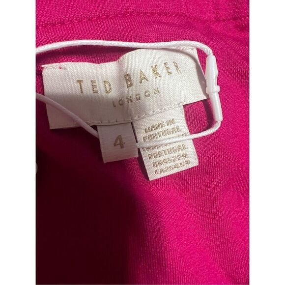 Ted Baker London Women’s Size 4 Norabel Tiered Midi Sun Dress Pink Striped NWT - Picture 12 of 16